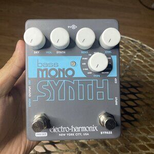 Used Electro-Harmonix EHX Bass Mono Synth Synthesizer Guitar Pedal Only No Cord